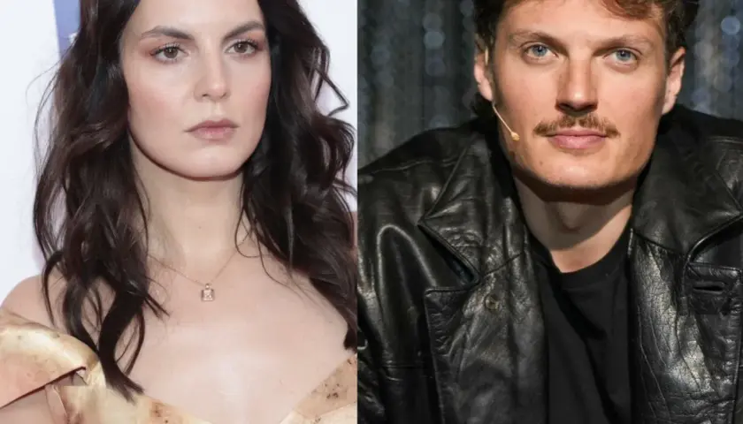 Agata Turkot i jej mąż, uśmiechnięty mężczyzna w skórzanej kurtce.