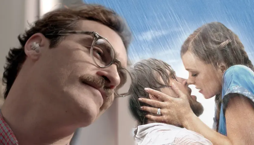 Mocne filmy o miłości: Joaquin Phoenix w "Her" i para całująca się w deszczu z "Pamiętnika".