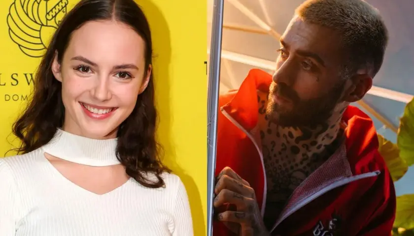 Martyna Byczkowska, uśmiechnięta, obok mężczyzny z tatuażami.
